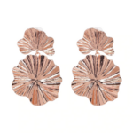 boucles doreilles fantaisies pendantes florales or rose gold pas cheres cadeau femme