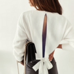 pull blanc détails dos broderies transparant chic femme eshop mode