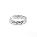 bague torsadée taille réglable argent 925 cadeau femme