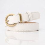 ceinture chic blanche boucle dorée cuir pu femme.