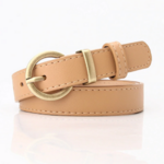 ceinture chic beige clair boucle dorée cuir pu femme