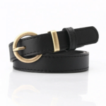ceinture chic noire boucle dorée cuir pu femme