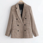 veste blazer à carreaux tendance vintage femme style de parisienne