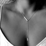 collier pendentif sautoir fin minimaliste argent 925 platine