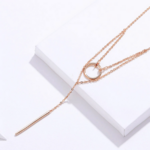collier long sautoir pendentif argent 925 plaqué or rose cadeau femme chic élégant pas cher en ligne