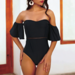 maillot de bain une pièce noir chic élégant femme original