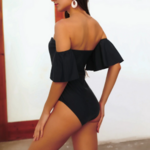 maillot de bain une pièce noir chic élégant femme luxe