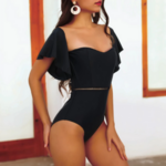 maillot de bain une pièce noir chic élégant femme pas cher