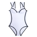 maillot de bain une pièce blanc chic élégant femme  luxe pas cher