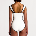 maillot de bain une pièce blanc chic élégant femme galbant