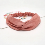 bandeau cheveux rose uni accessoire tendance fille femme