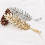barrette plume accessoire cheveux doré brillant pas cher en ligne 1