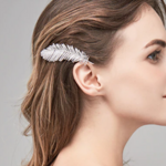 barrette plume accessoire cheveux doré brillant pas cher en ligne la selection parisienne
