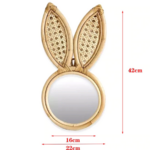 miroir en rotin oreilles lapin bohème chambre denfant original