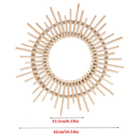 miroir en rotin soleil bohème idée déco en ligne