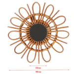 miroir en rotin soleil bohème tendance dintérieur