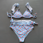 maillot de bain 2 pièce à volants rétro vintage chic femme imprimé boutique mode en ligne