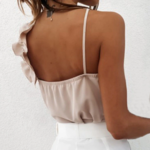 débardeur haut chic rose à volants femme mode été 2021