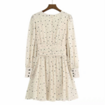 robe blanc écru imprimée femme printemps été 2021 parisienne