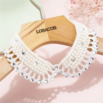 collier faux col claudine tendance à perles et strass nacrées petit prix