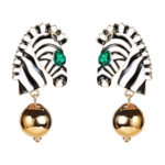 boucles doreilles pendantes fantaisie zèbre animal tendance chic bijou femme cadeau à petit prix