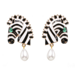 boucles doreilles pendantes fantaisie zèbre animal tendance chic bijou femme idée cadeau en ligne
