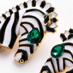 boucles doreilles pendantes fantaisie zèbre animal tendance chic bijou femme la selection parisienne