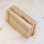 sac à main en bois à bandoulière femme pochette chic