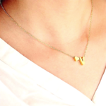 collier coeur lettre initiale acier inoxydable pas cher cadeau fille femme
