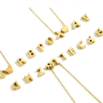 collier coeur lettre initiale acier inoxydable bijouterie en ligne