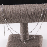 collier ras du cou lune étoile argent acier inoxydable