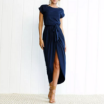 robe longue noire femme casual chic mode printemps été 2021 boutique en ligne