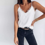 caraco blanc dentelle chic femme