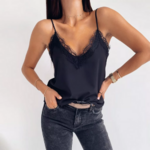 débardeur noir dentelle chic femme