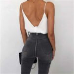 caraco blanc dentelle top dos nu tendance femme