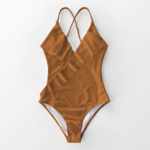 maillot de bain une pièce jaune moutarde à volants chic femme pas cher