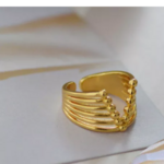 bague en cuivre laiton doré réglable tendance chic femme bijouterie fantaisie
