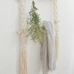 échelle murale bois naturel macramé originale étagère tendance