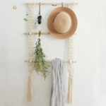 échelle murale bois naturel macramé originale