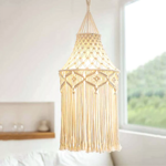 abat-jour macramé beige naturel