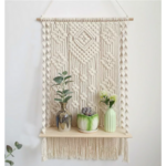 étagère murale macramé suspendu