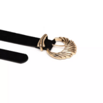 ceinture noire boucle dorée originale chic en ligne
