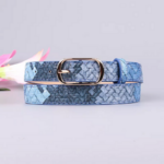 ceinture femme originale chic  bleu python serpent