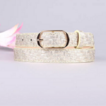 ceinture femme originale chic  blanc écu serpent