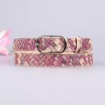 ceinture femme originale chic  rose python serpent