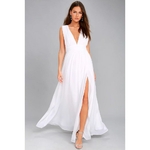 Robe-longue-Vintage-sans-manches-col-en-v-profond-dos-nu-style-Boho-f-te-Cocktail
