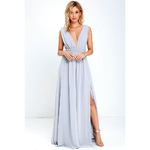 Robe-longue-Vintage-sans-manches-col-en-v-profond-dos-nu-style-Boho-f-te-Cocktail