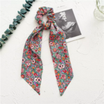 chouchou foulard imprimé fleuri