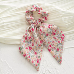 chouchou foulard imprimé liberty rose