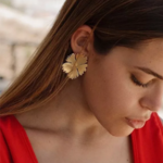 boucles d'oreilles florales